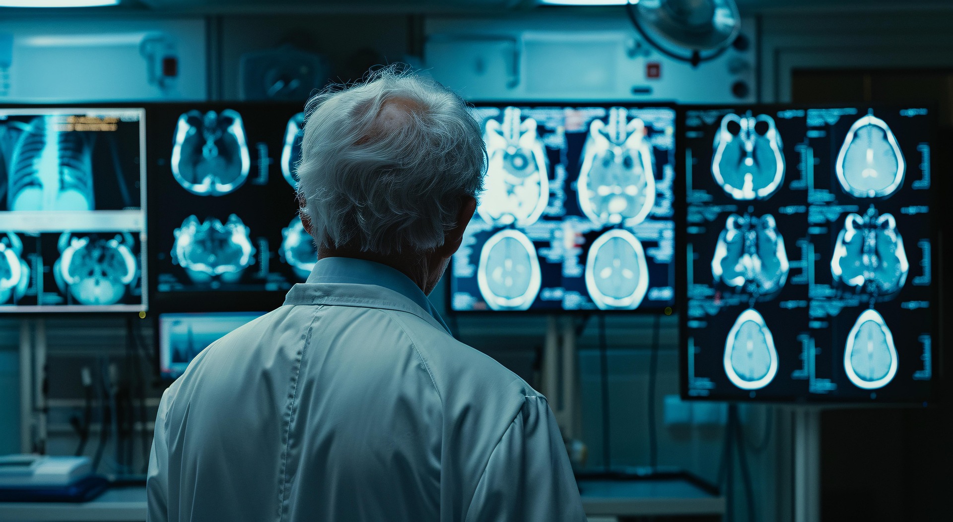 Doctor observing video X-Rays